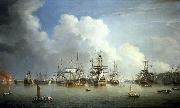 Dominic Serres, The Captured Spanish Fleet at Havana, August-September 1762